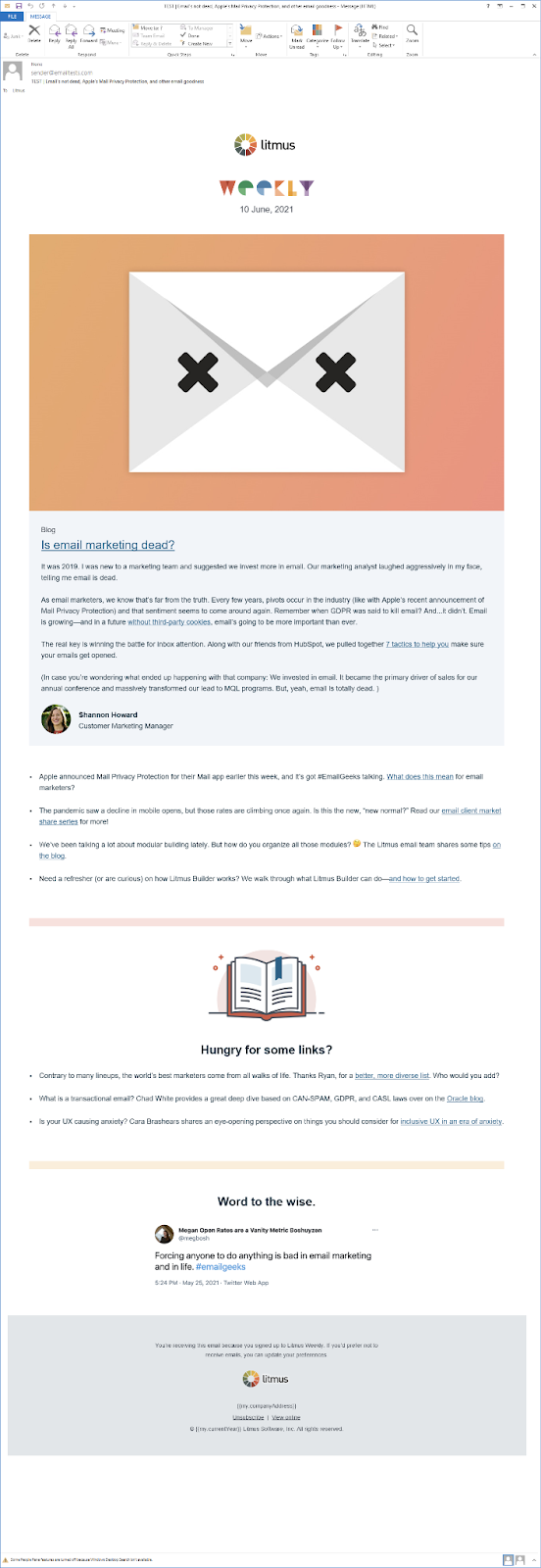 Outlook Email Rendering Issues and How to Solve Them - Litmus outlook - Outlook Email Rendering Issues and How to Solve Them - Litmus