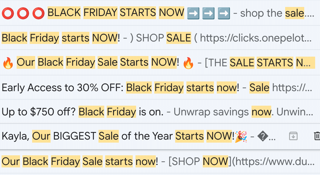 black friday 2023 inbox