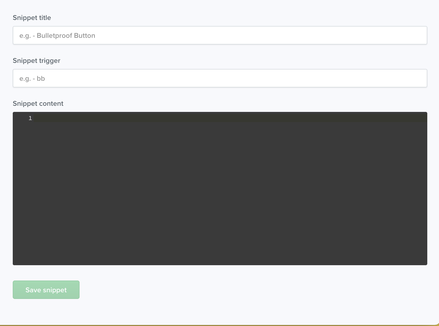 Editing a snippet in Litmus Builder