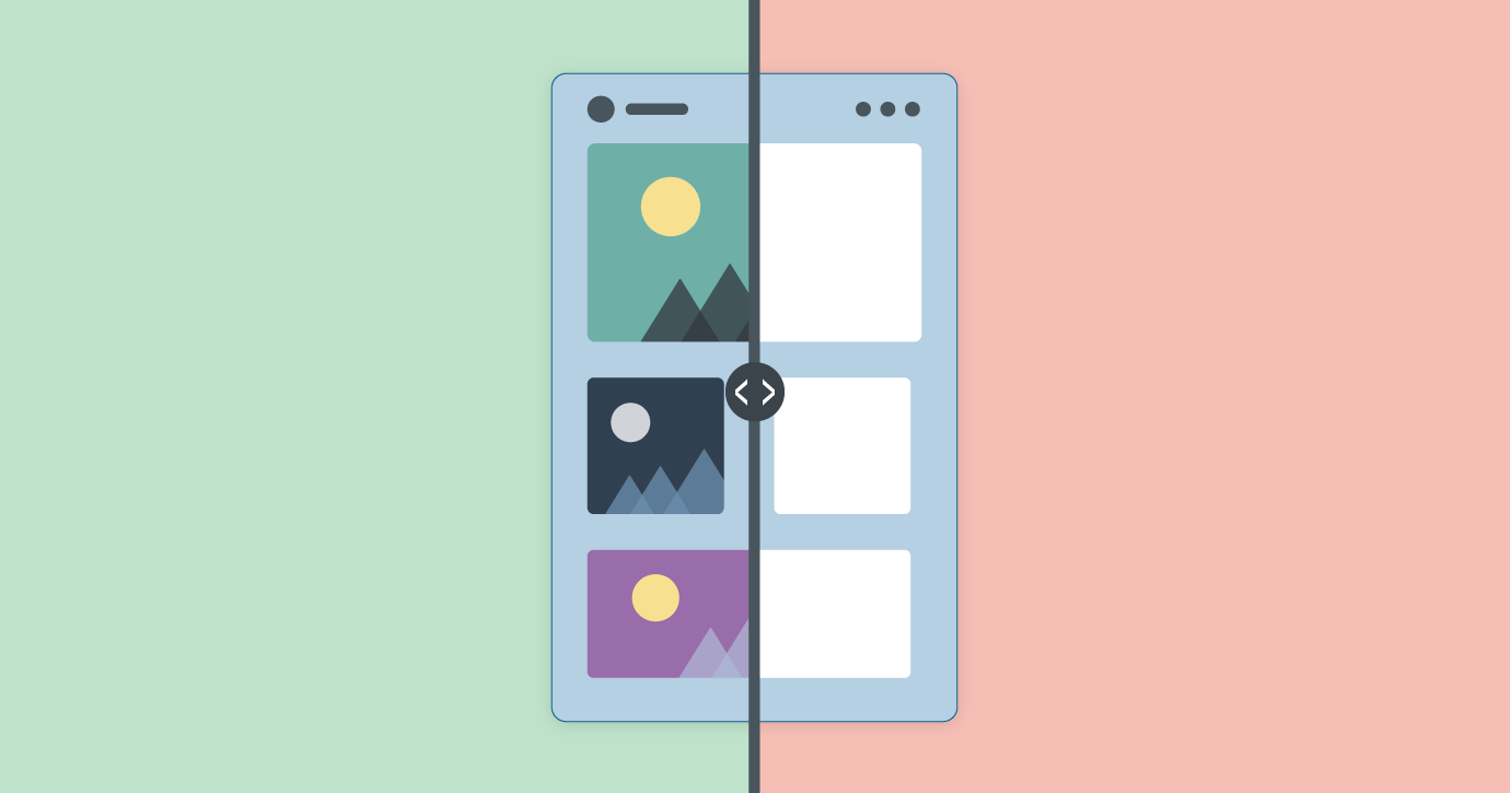 Illustration showing image only email vs. non-image only email
