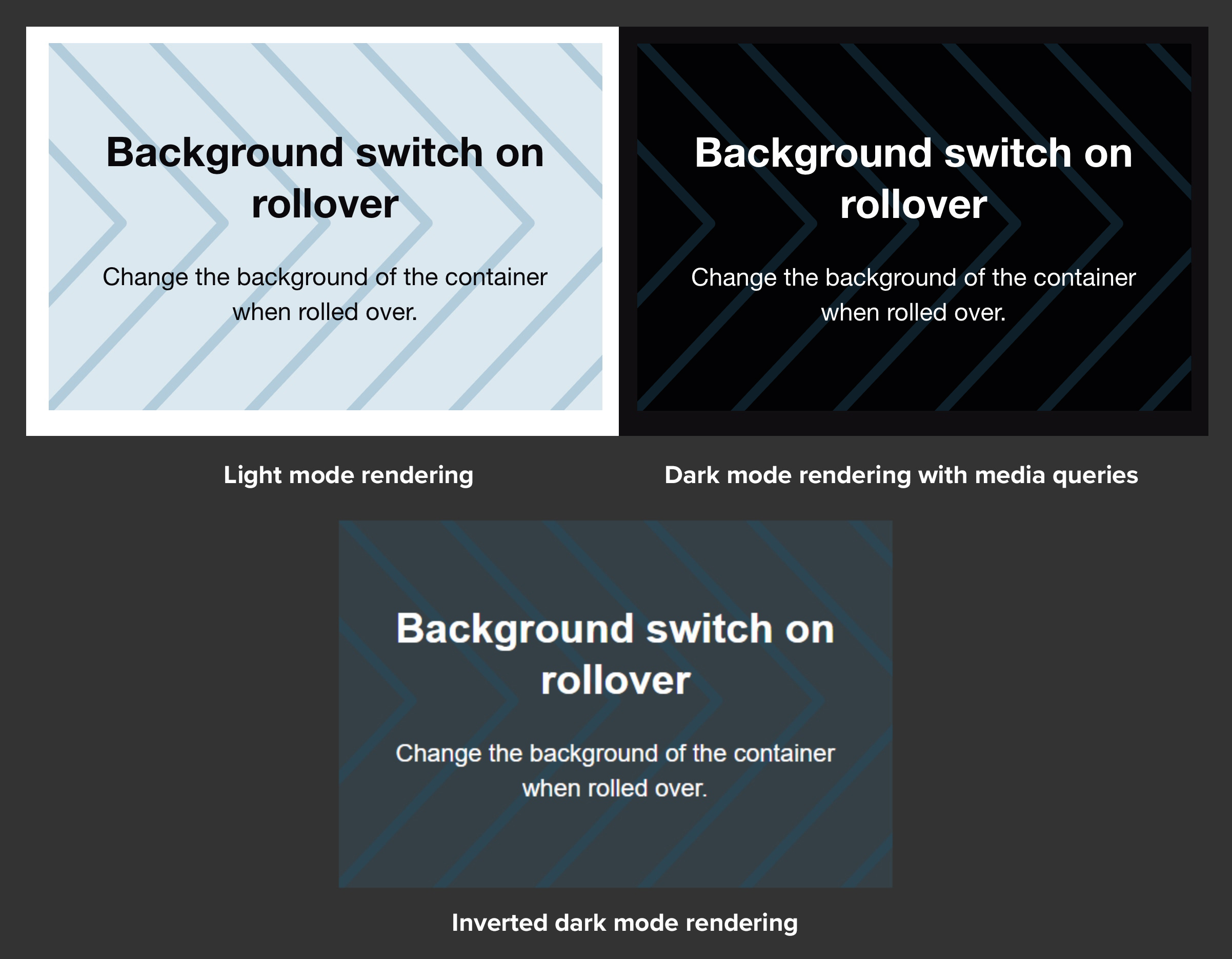 email background image in different Dark Mode scenarios