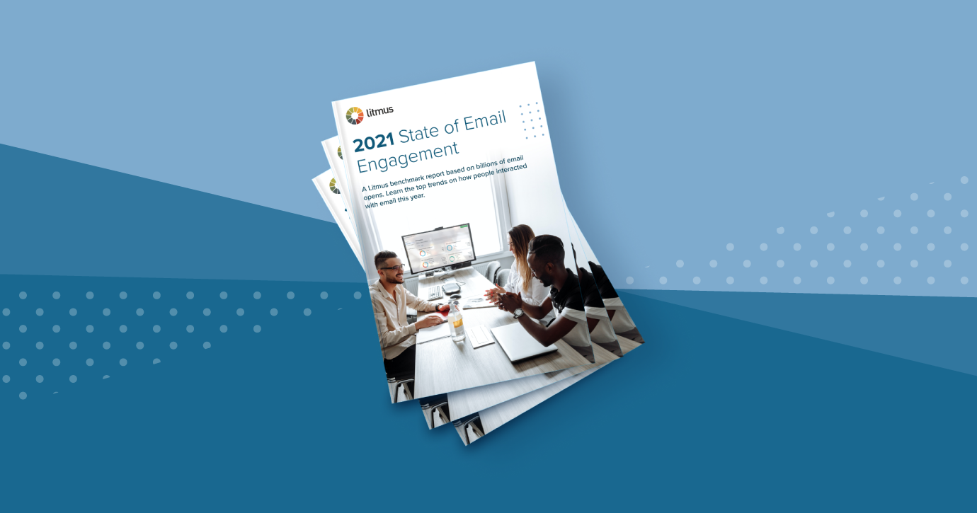 stacked copies of 2021 State of Email Engagement