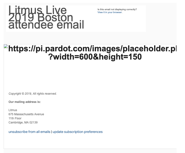 Litmus Live Oopsie Email