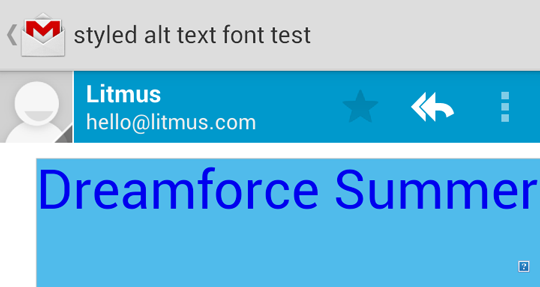 Styled ALT text in Android