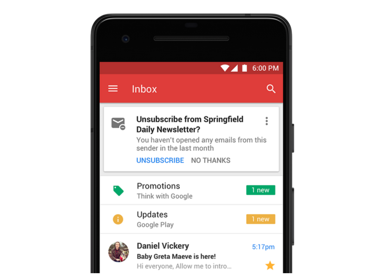Gmail Unsubscribe Suggestions
