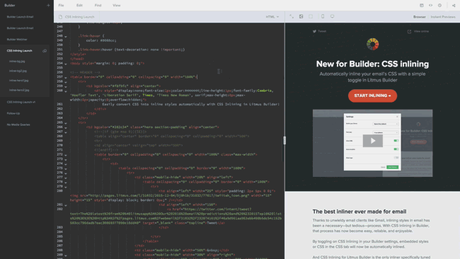 CSS INLINING IN BUILDER