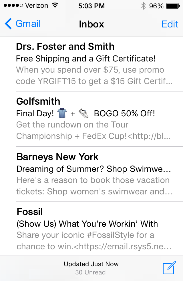 Descriptive Envelope Content