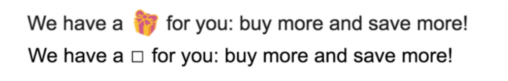 example of emoji in an email subject line