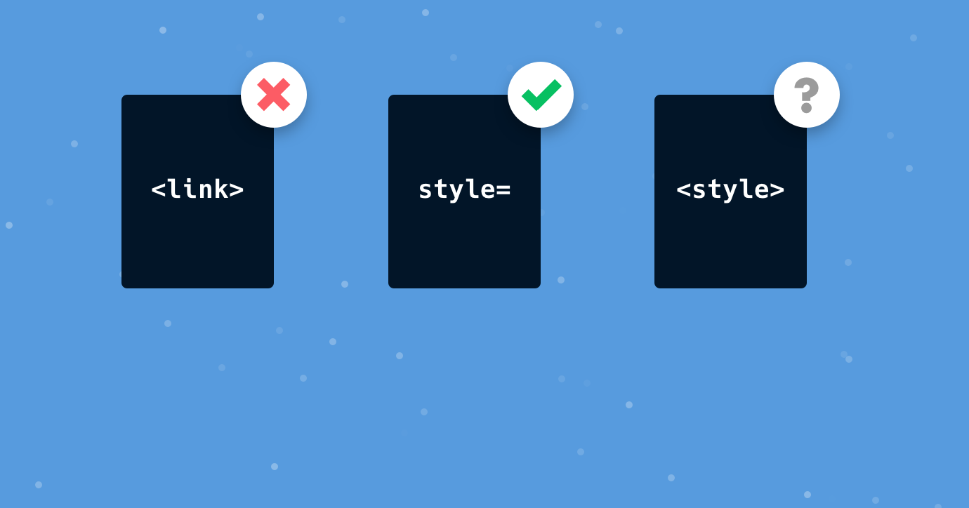 illustration of inline CSS in email