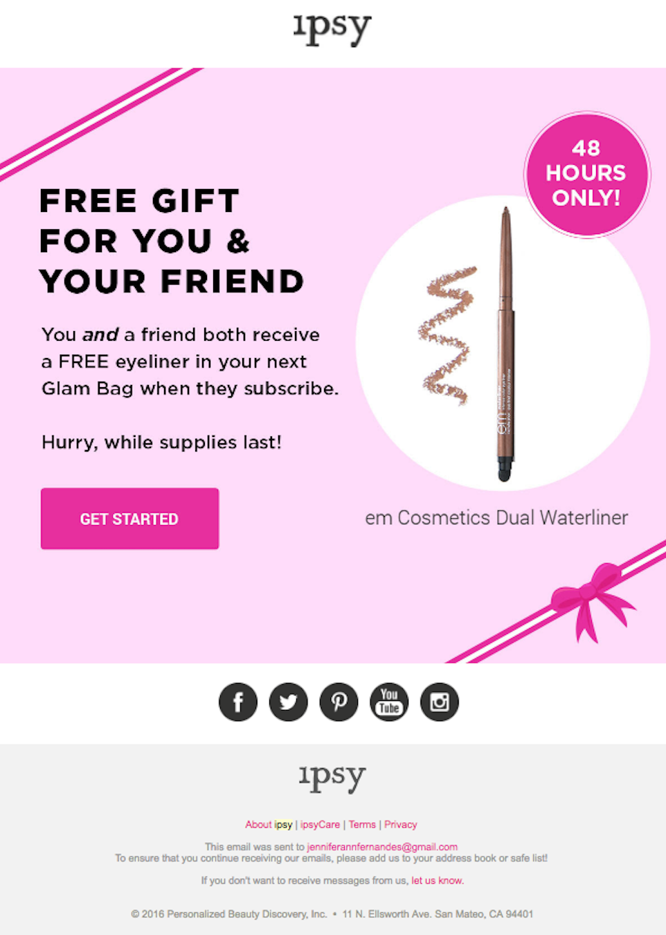 Ipsy - simplified layout and design