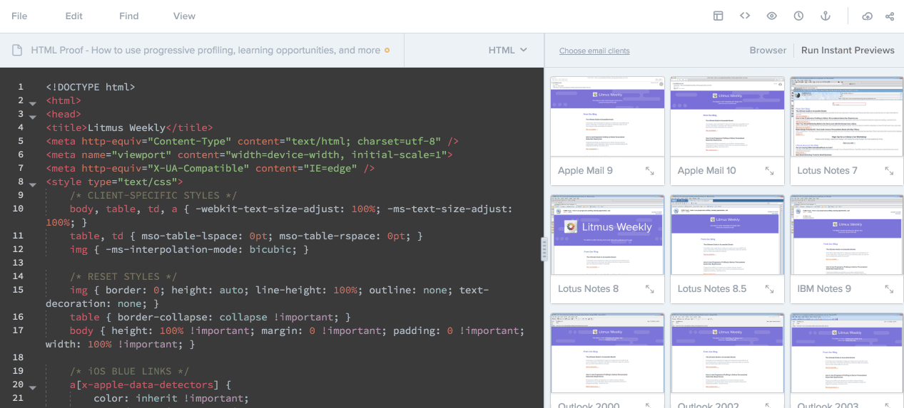 Email Previews in Builder