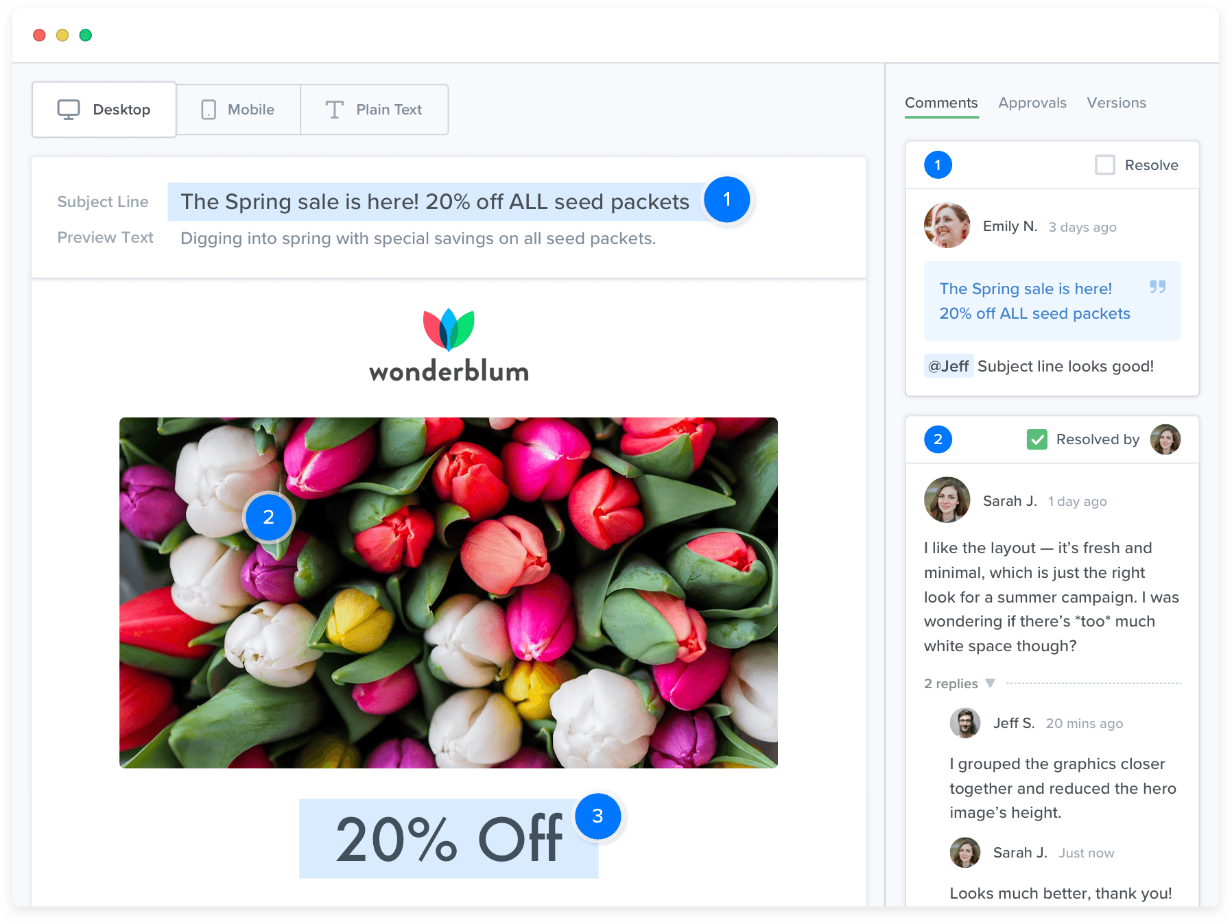 Litmus Proof - A centralized tool for collecting feedback on your work-in-progress email campaigns