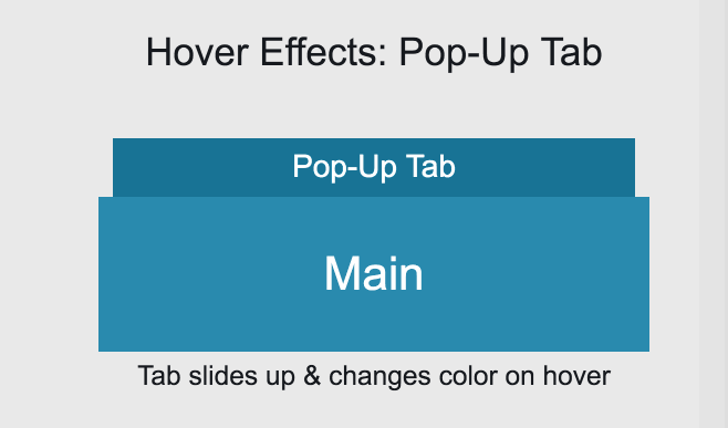 animated GIF showing a tab sliding up and changing color on hover