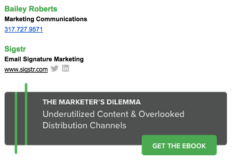 Example of a great email signature
