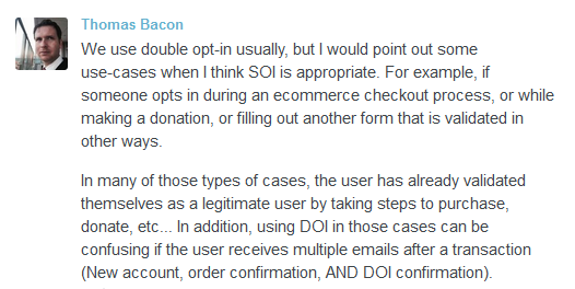 Thomas Bacon's comment