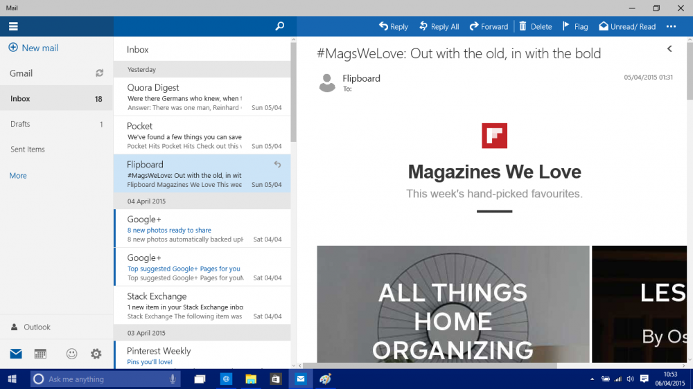 Windows 10 Mail
