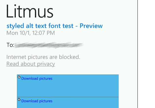 Styled ALT text in Windows Phone