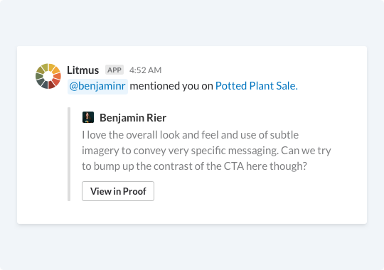 Litmus email campaign collaboration