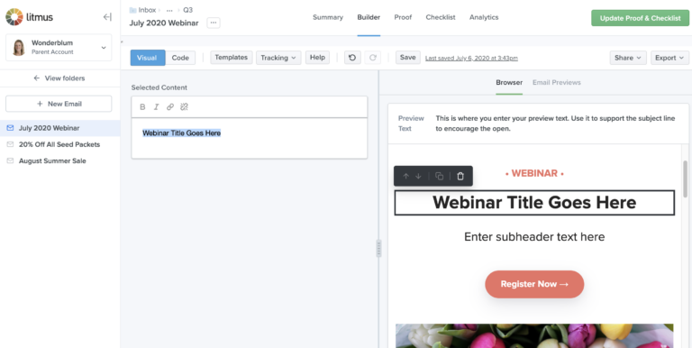 Litmus Visual Editor