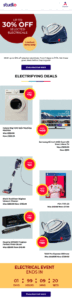 Studio sale specific countdown timer in email Studio sale specific countdown timer in email