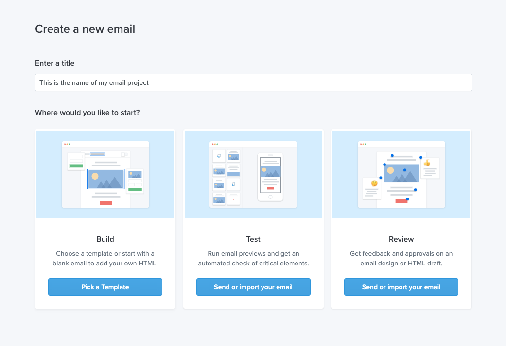 Create a new email