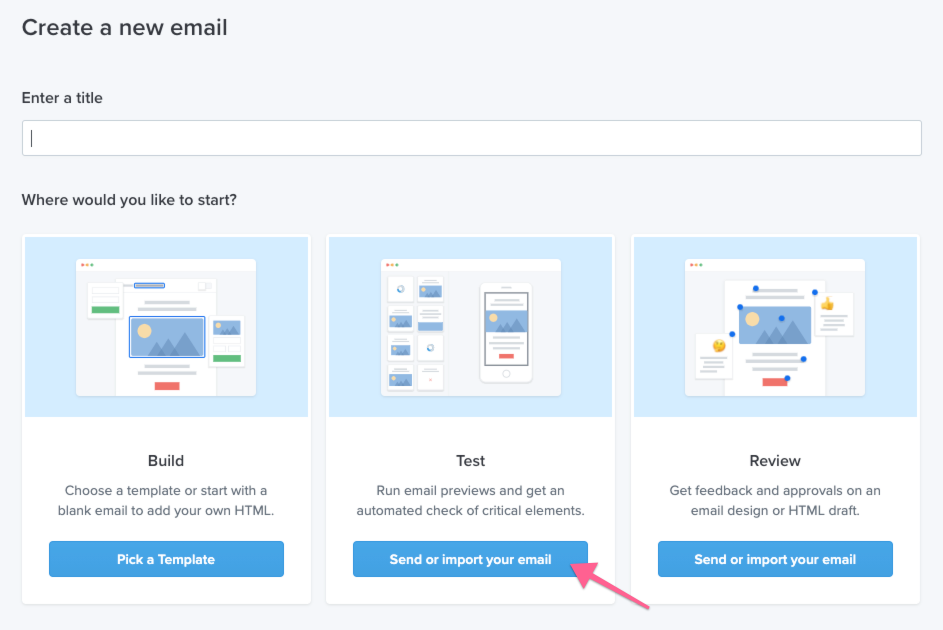 Create a new email