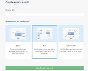 How to use Litmus for Email Previews and Pre-Send Checks STEP 1: create an email in Litmus.