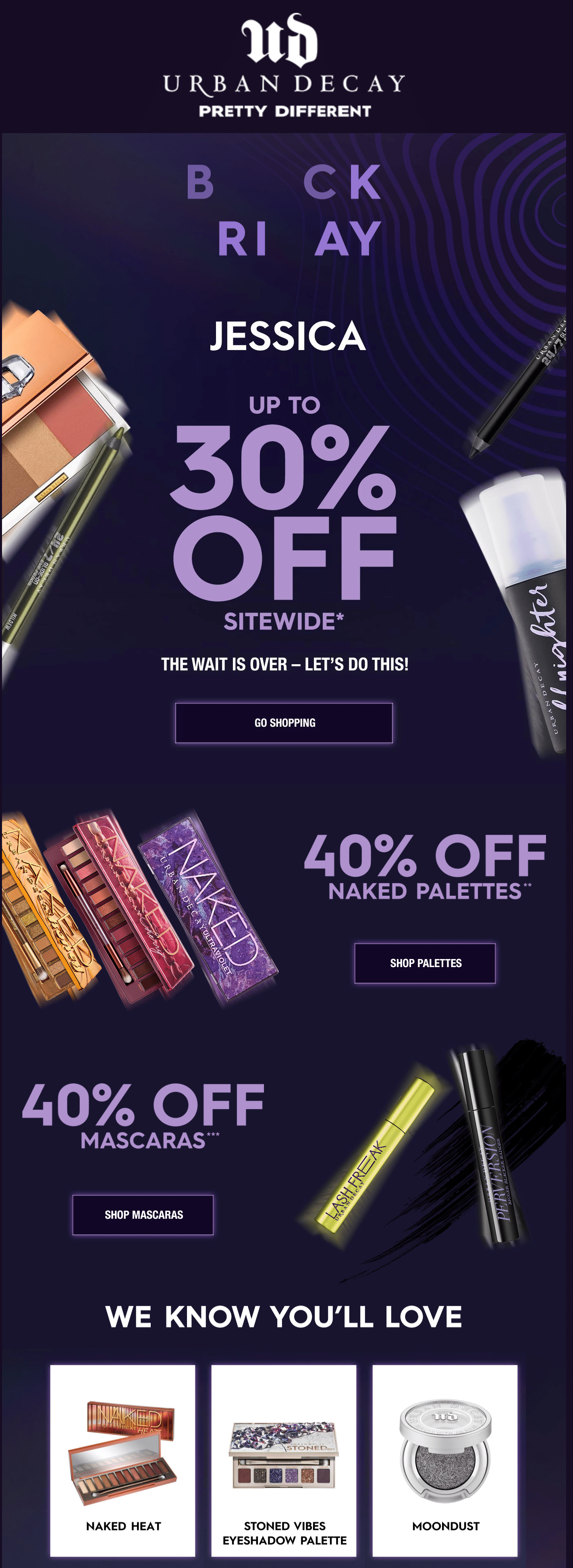 holiday email marketing example