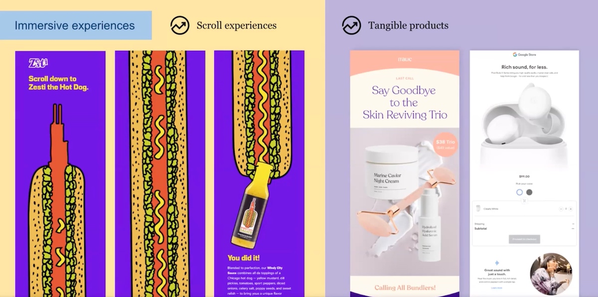 examples of email design trend, Immersive Experiences