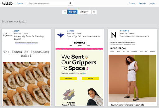 Milled - Email inspiration: 16 Places to Look for Examples - Litmus