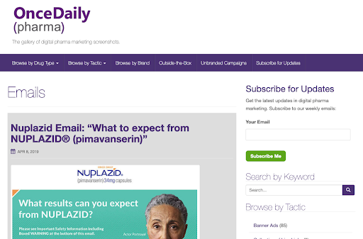 OnceDailyPharma - Email inspiration: 16 Places to Look for Examples - Litmus