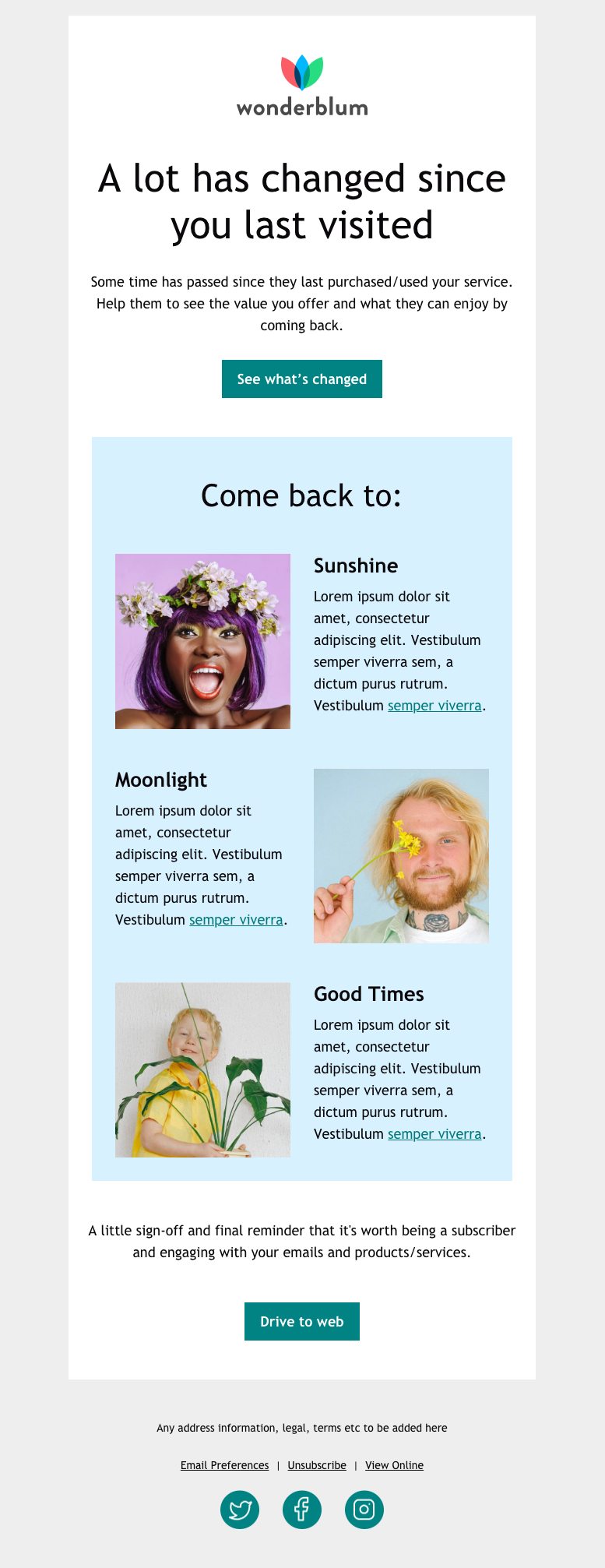 free re-engagement or winback email template