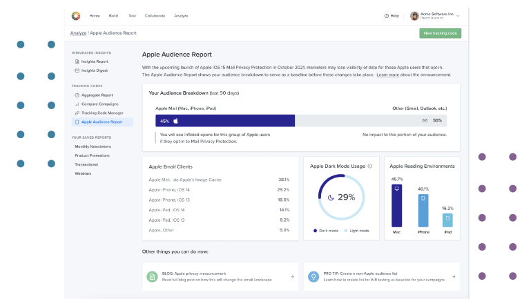 Image of Apple Mail audience inside Litmus