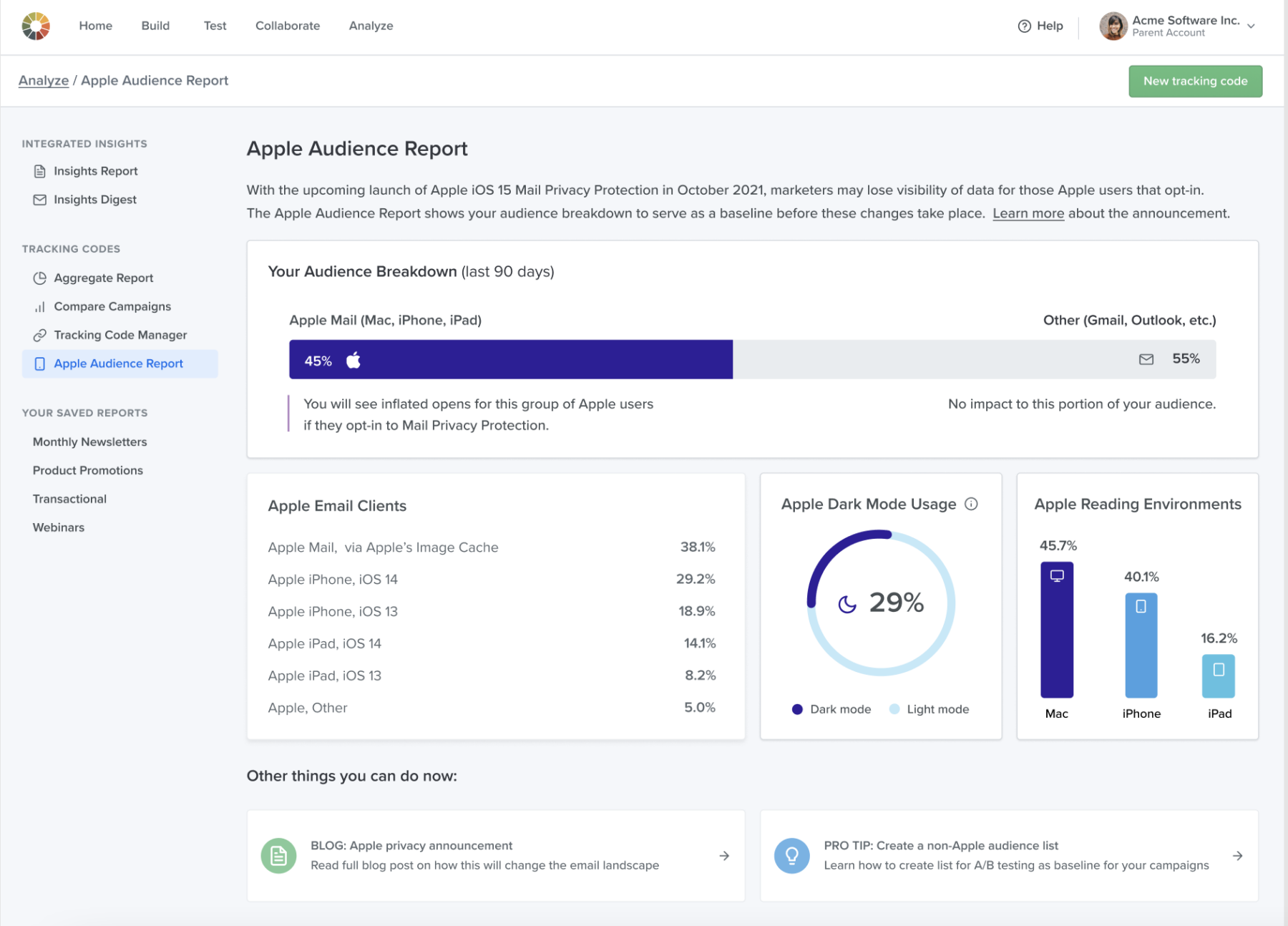 Apple Audience Report See Your Apple Mail Subscribers Litmus