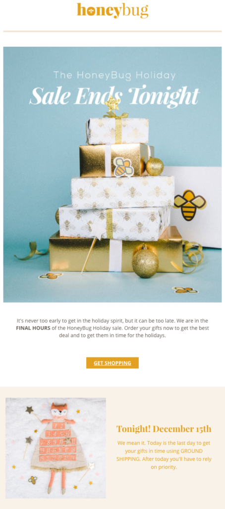 Honeybug final hours green monday email