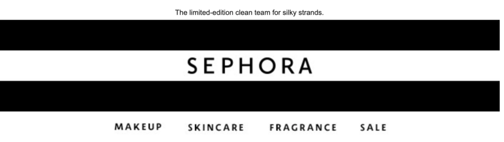 Sephora email header