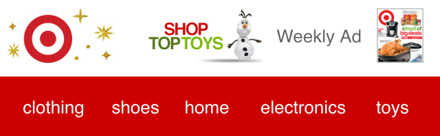 Target holiday email header