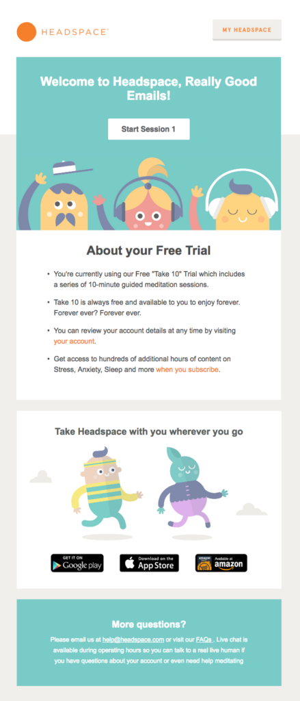 headspace-welcome-email