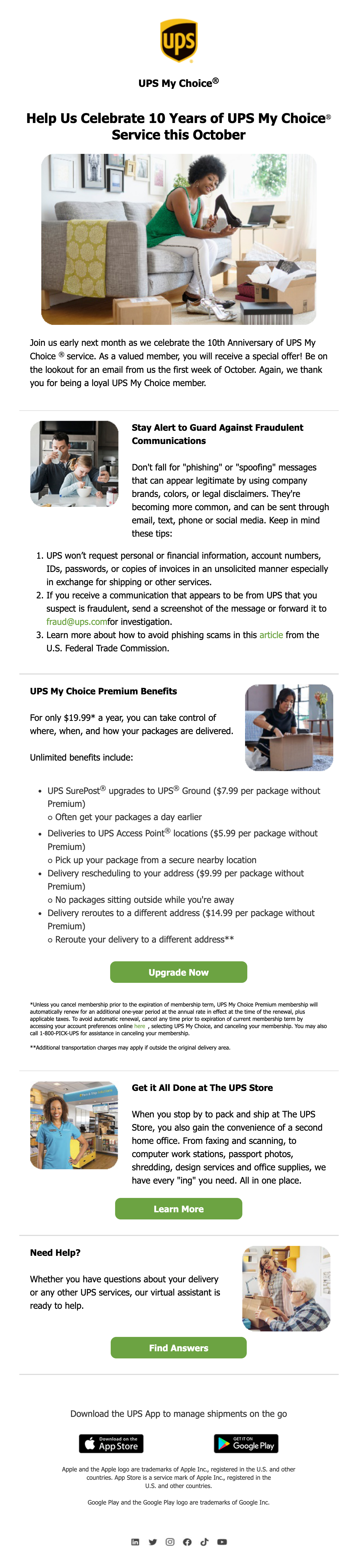 ups email