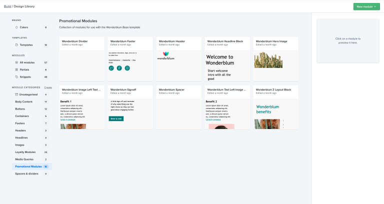 Categories Overview Screen Capture