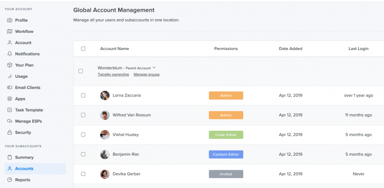 Litmus platform feature to keep existing and new clients' data protected