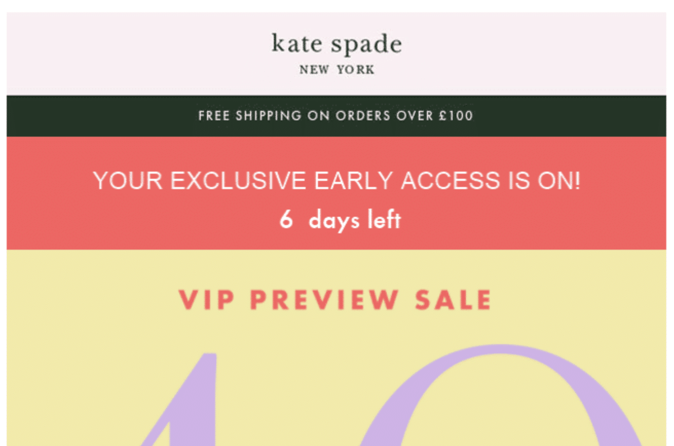 kate spade email example