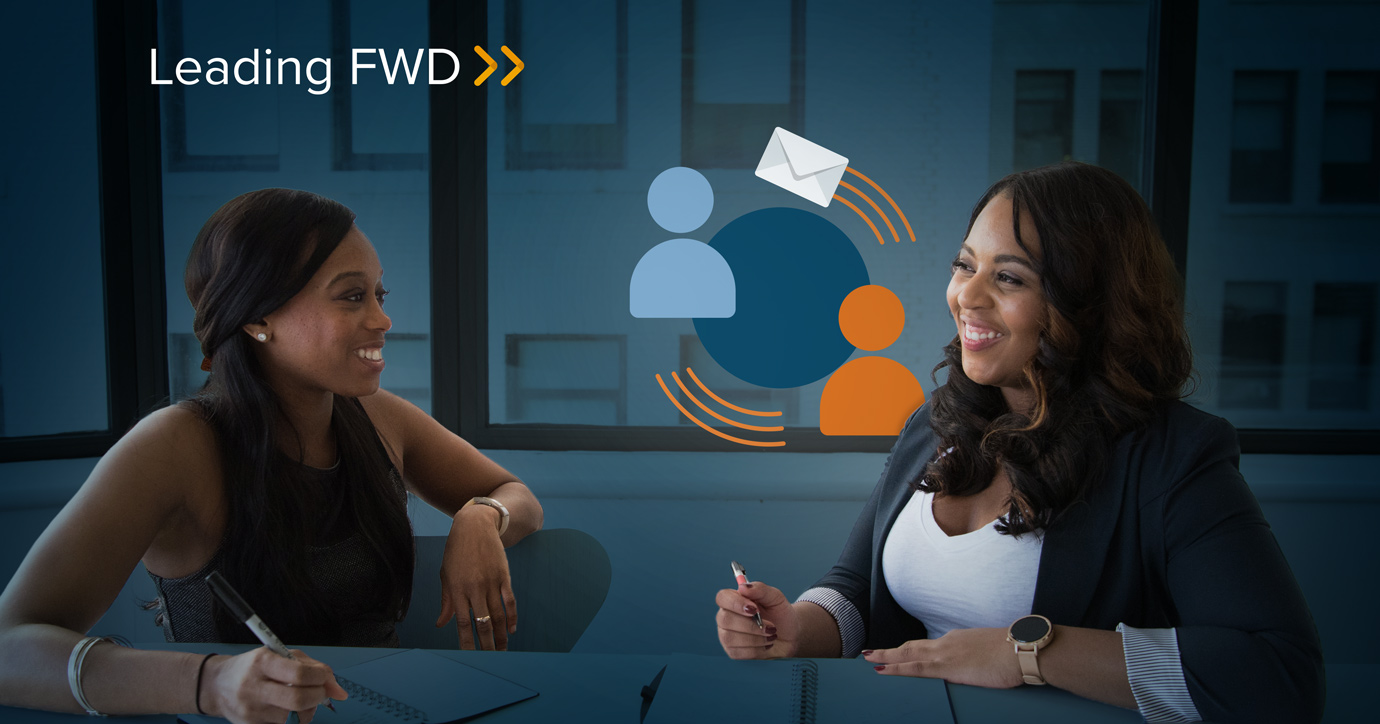 Two ladies discuss collecting first-party data in email
