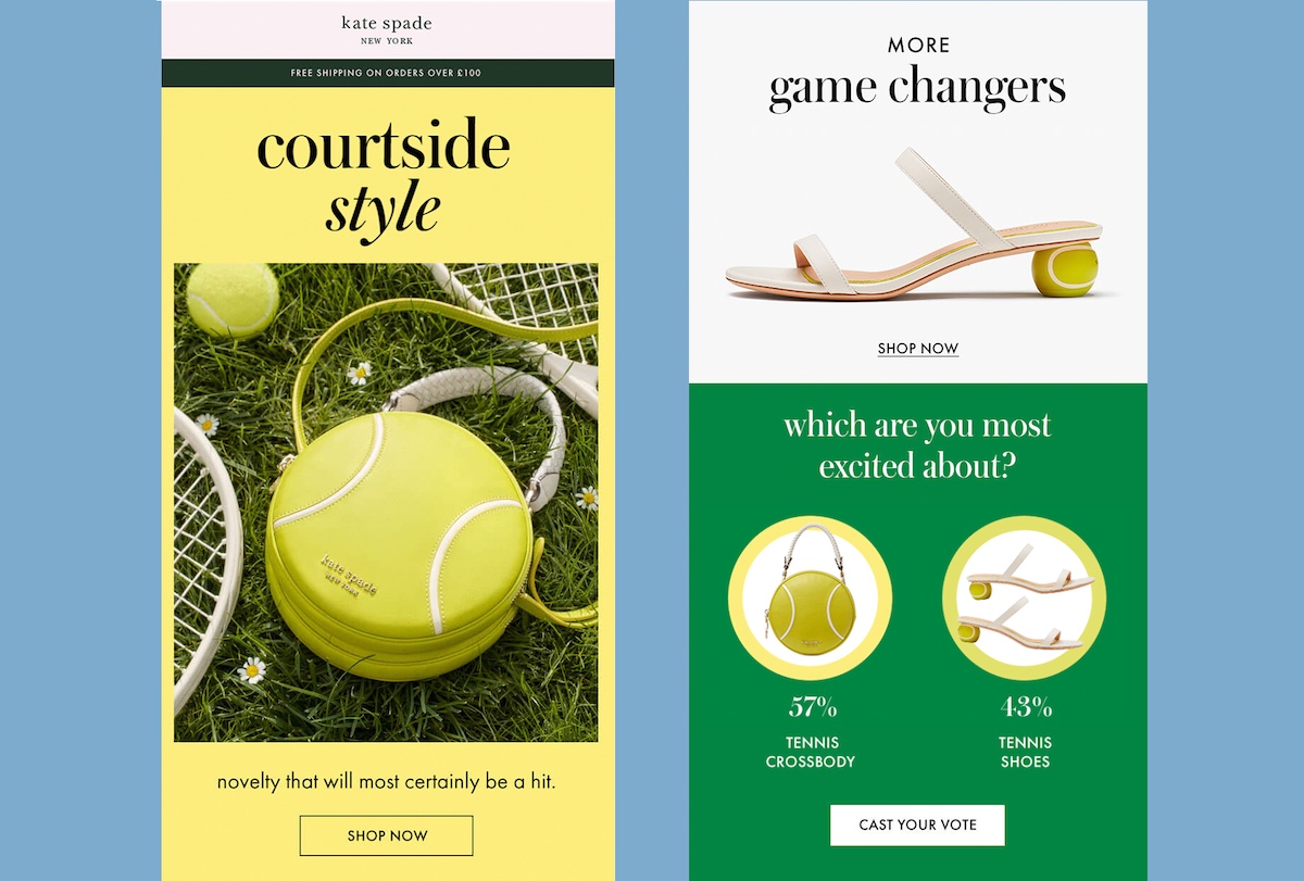 email design inspiration and example from Kate Spade - The Litmus Team’s Favorite Emails of April 2022 - Litmus