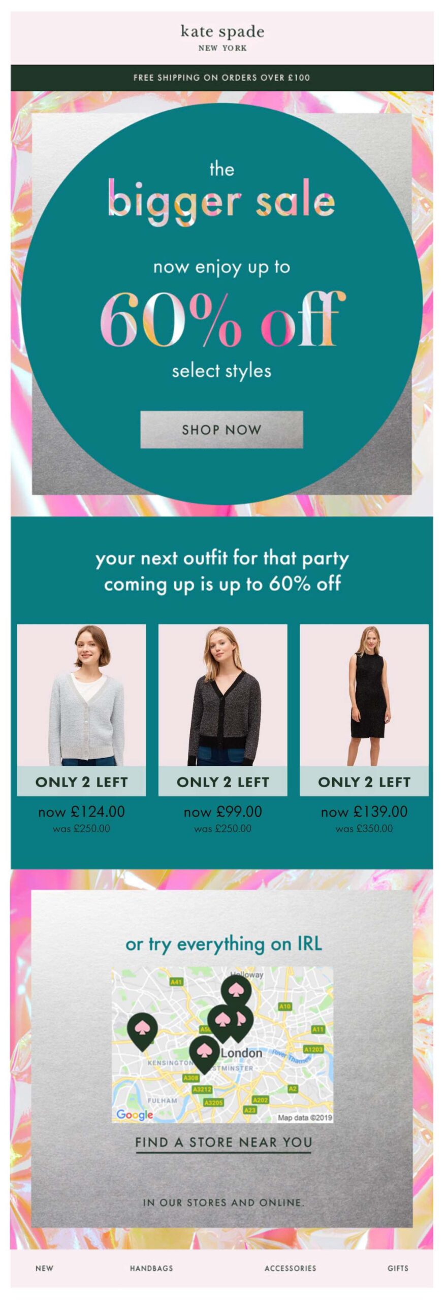 Kate Spade email example