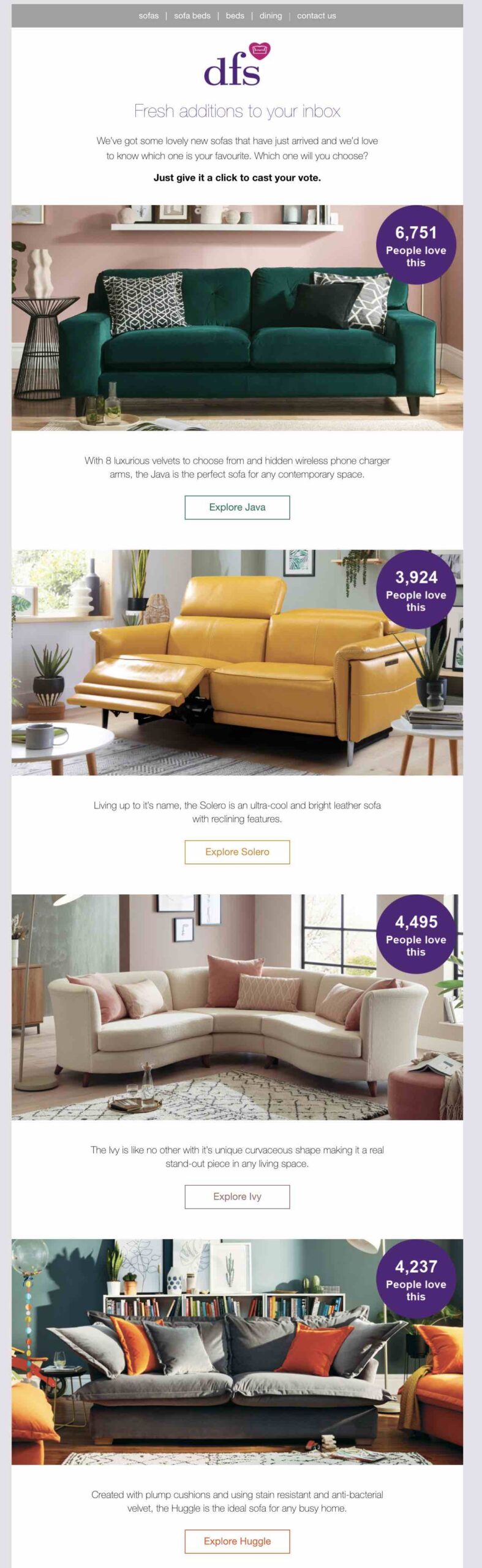 DFS email example