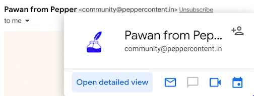 sending domain example of peppercontent