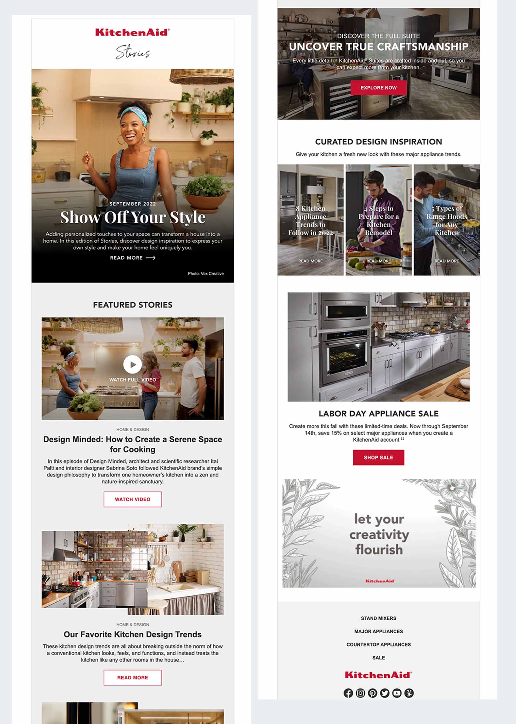 KitchenAid email Newsletter Example