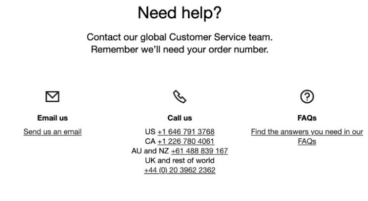 Example of HTML clickable phone numbers using a country code in an email