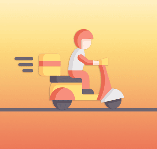 illustration of person on electric scooter